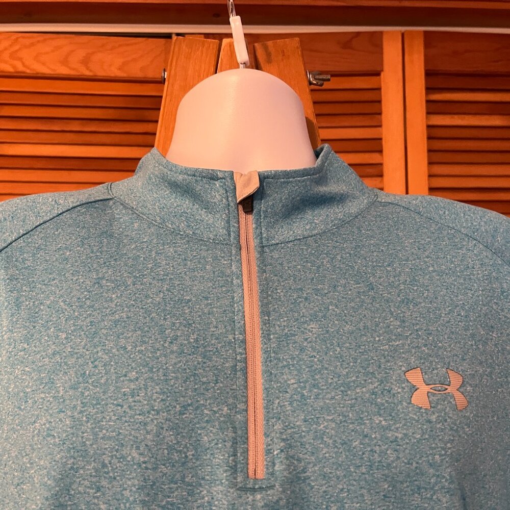 UNDER ARMOUR HEATGEAR SZ 2XL LOOSE FIT 1/4 ZIP LS PULLOVER